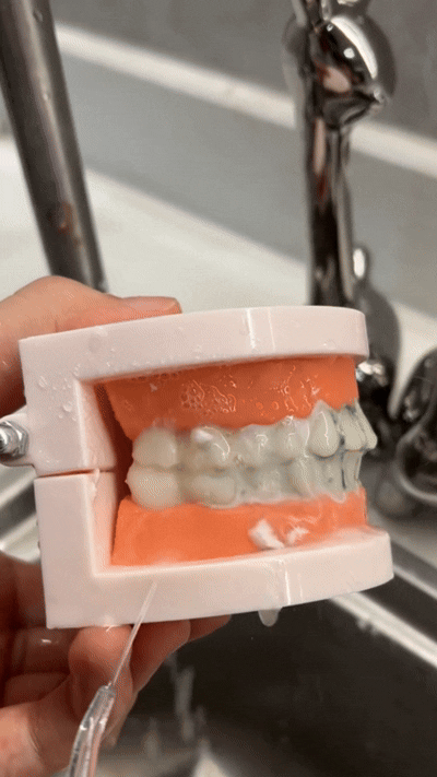 Water Flosser in action