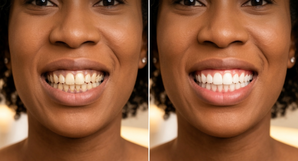 Before and After Oral Care Pro Kit Results